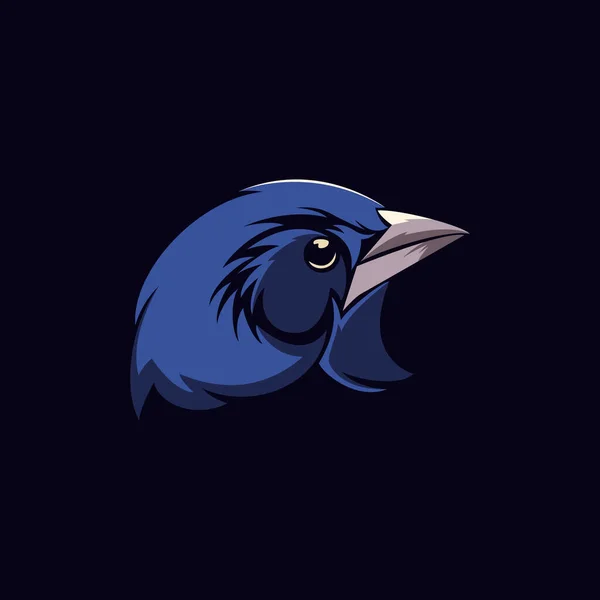 Простий Стиль Птах Голова Талісман Вектор — стоковий вектор
