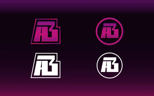 Logo Lettera Con Stile Gioco Colori Contemporanei — Vettoriale Stock