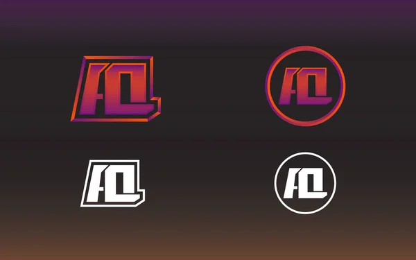 Letter Logo Mit Gaming Stil Und Zeitgenössischen Farben — Stockvektor
