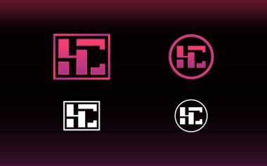 HC or CH letter logo with gaming style and contemporary colors