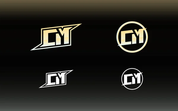 CM letter logo with gaming style and contemporary colors