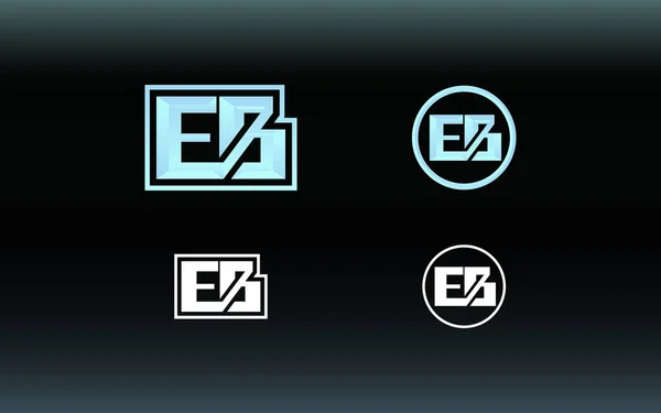 Initialer Logotyp Med Ljus Färg Lämplig För Idrottslag Och Andra — Stock vektor