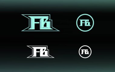 Parlak renkte FB logosu E spor takımları ve diğerleri için uygundur