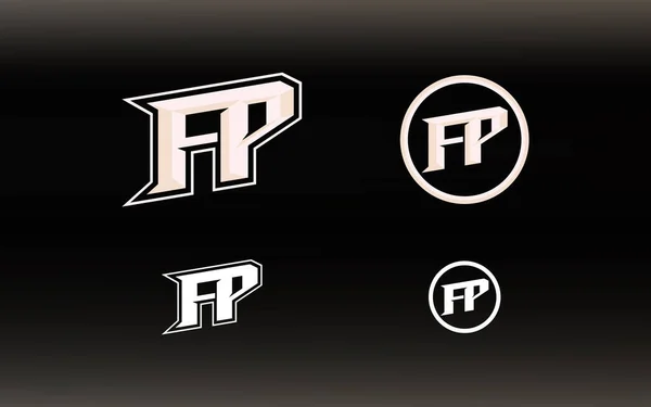 Initiales Logo Avec Une Couleur Vive Convient Aux Équipes Sportives — Image vectorielle