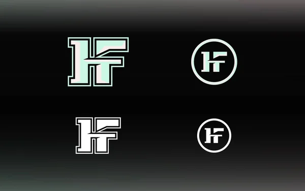 Initialen Logo Met Een Heldere Kleur Geschikt Voor Sportteams Anderen — Stockvector
