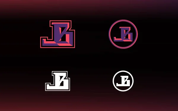 Инициалы Логотип Ярким Цветом Подходит Электронных Спортивных Команд Других — стоковый вектор