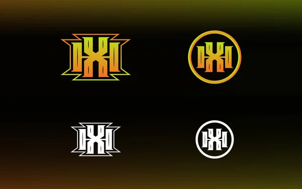 Initials Logo Bright Color Suitable Sports Teams Others — 스톡 벡터