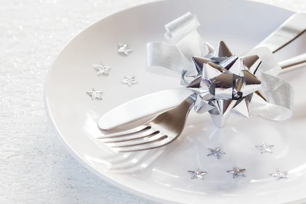 Christmas time, decorated plate — Stock Photo, Image