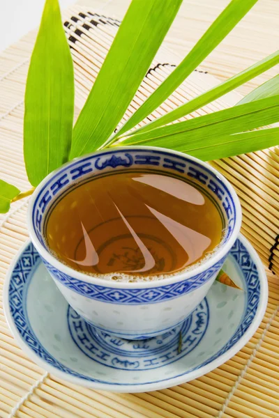 Green tea in bowl — Stock Photo, Image