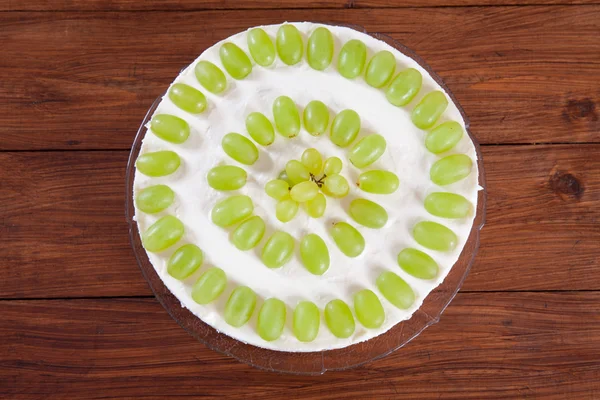 Yeşil üzüm ile üzüm torte — Stok fotoğraf