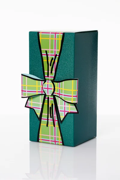 Green gift box — Stock Photo, Image