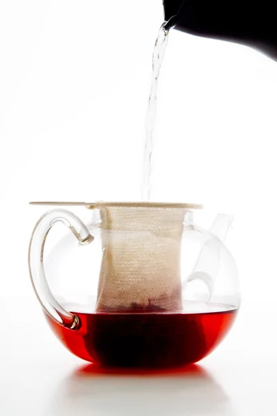Tetera con colador de té — Foto de Stock