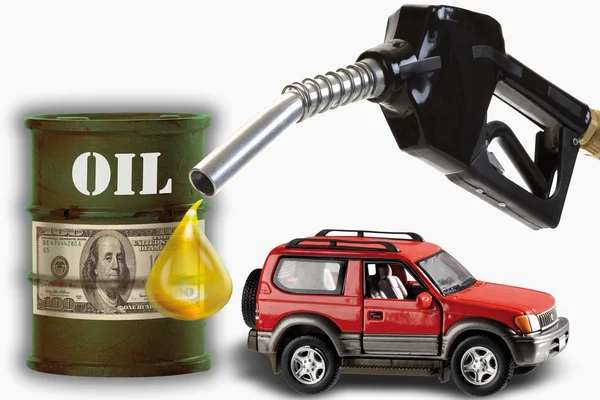 Dolar işareti ile petrol davul — Stok fotoğraf