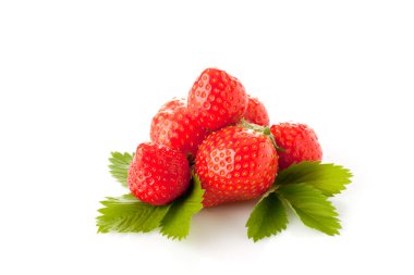 çilek ve yaprakları