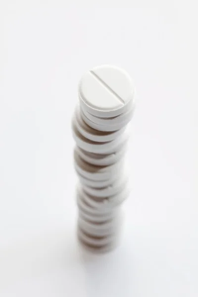 Stack of tablets on white background — Stock Photo, Image