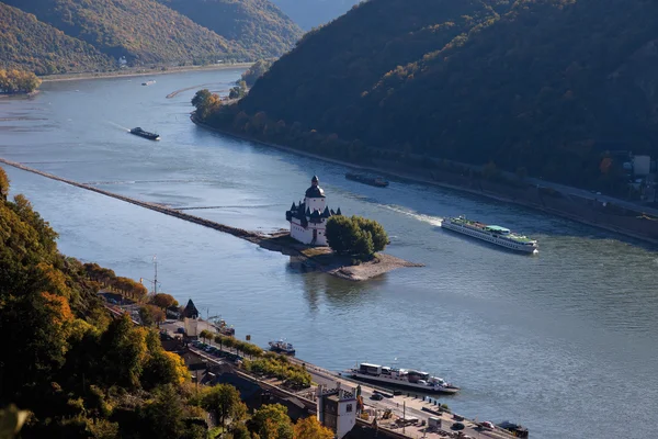 Germany,Rhineland-Palatinate,VIew of pfalz castle — Stock Photo, Image