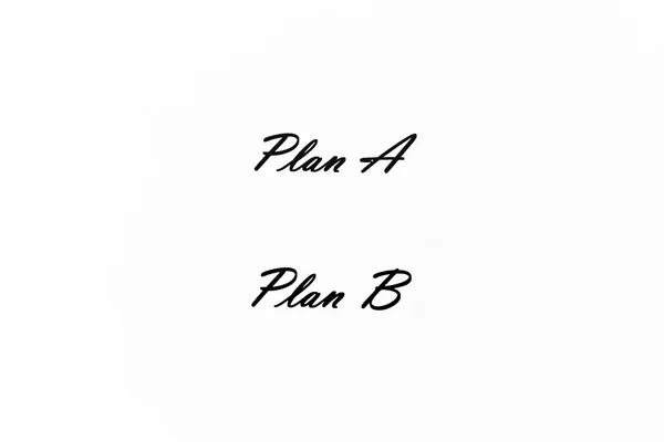 Plan A, Plan B, white paper — Stock Photo, Image