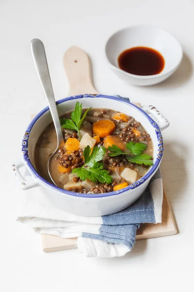 Vegan lentil stew — Stock Image Vegan lentil stew Royalty Free Stock Images
