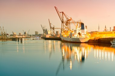 Almanya, Hamburg, görüntülemek Hansahafen, liman bölgesi, kargo sh