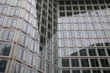 Almanya, Hamburg, ofis binaları, cam cepheler