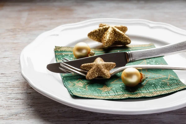 Christmas place setting — Stock Photo, Image