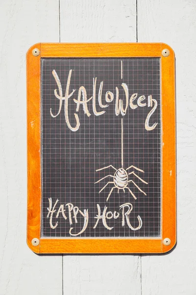 Kreidetafel, Halloween, Happy Hour — Stockfoto