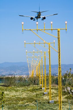 İspanya, Andalusia, Malaga, ticari uçak iniş