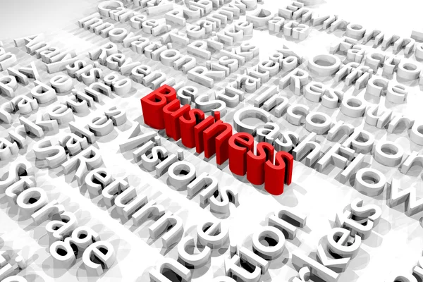 Business word cloud, 3d rendering — Stock Photo, Image