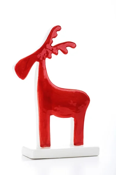 Симпатичный красный рождественский лось — стоковое фото