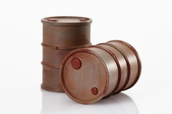 Two barrels on white background — Stock Photo, Image