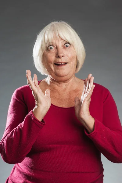 Laughing - female senior portrait series — Stock Photo, Image