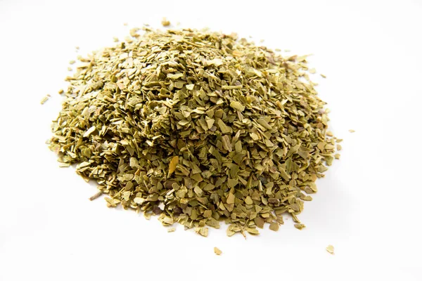 Chá mate verde, fundo branco — Fotografia de Stock