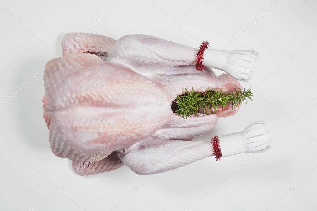 Raw turkey, Thanksgiving, Christmas dinner, preparation