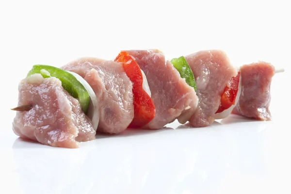 Brocheta shashlik cruda — Foto de Stock