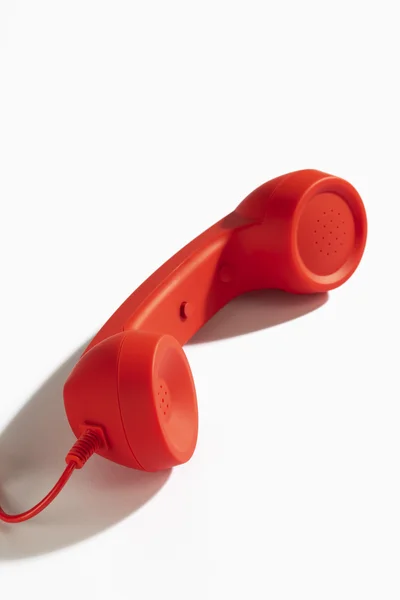 Receptor de telefone vermelho — Fotografia de Stock