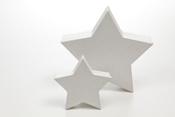 White star shaped decorations