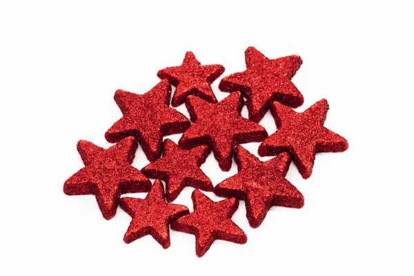 Κόκκινο αστέρι σχήμα διακοσμήσεις Χριστουγέννων — Φωτογραφία Αρχείου
