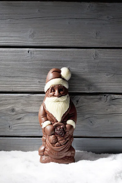 Рождественский шоколадный санта — стоковое фото