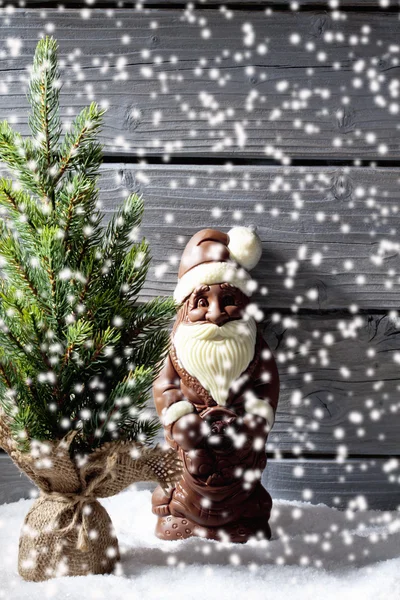 Рождественский шоколадный санта — стоковое фото