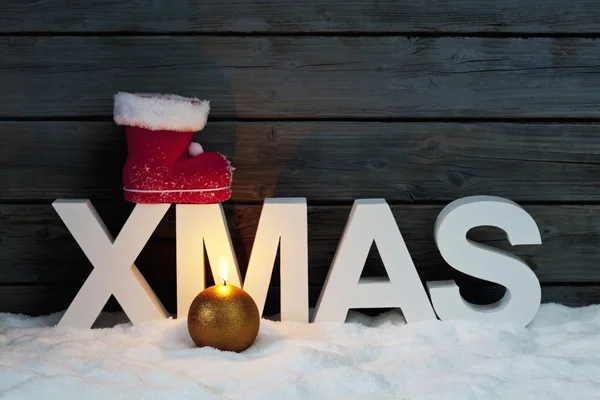 Capital letters forming the word xmas — Stock Photo, Image