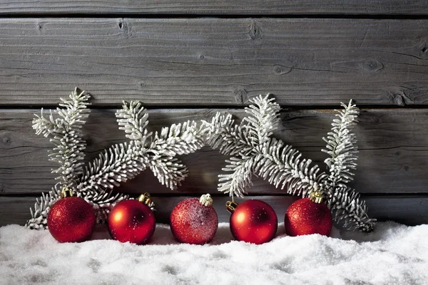 Esferas rojas de Navidad — Foto de Stock