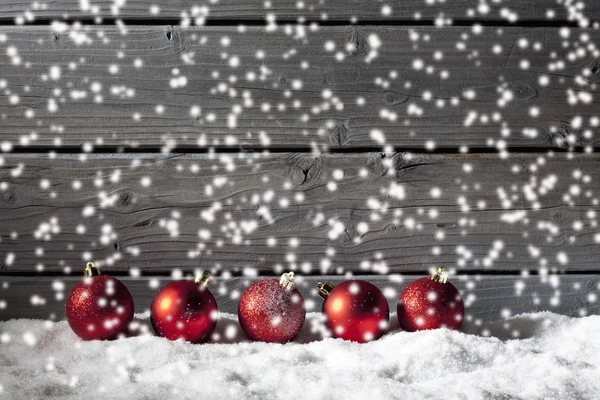 Röd jul sfärer — Stockfoto