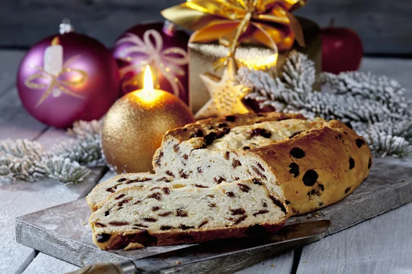 Традиційні Різдвяний stollen — стокове фото