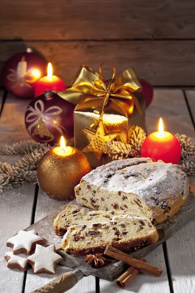 Traditional Christmas stollen