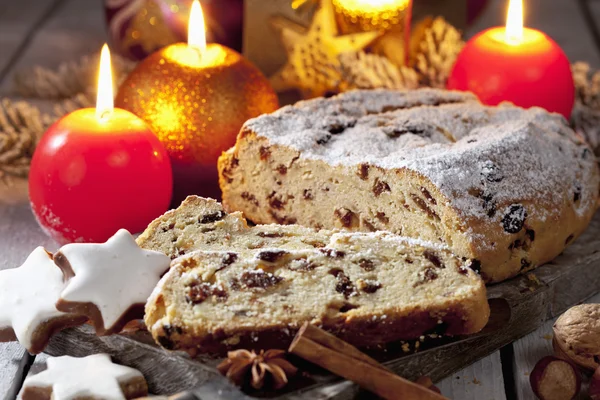 Традиційні Різдвяний stollen — стокове фото