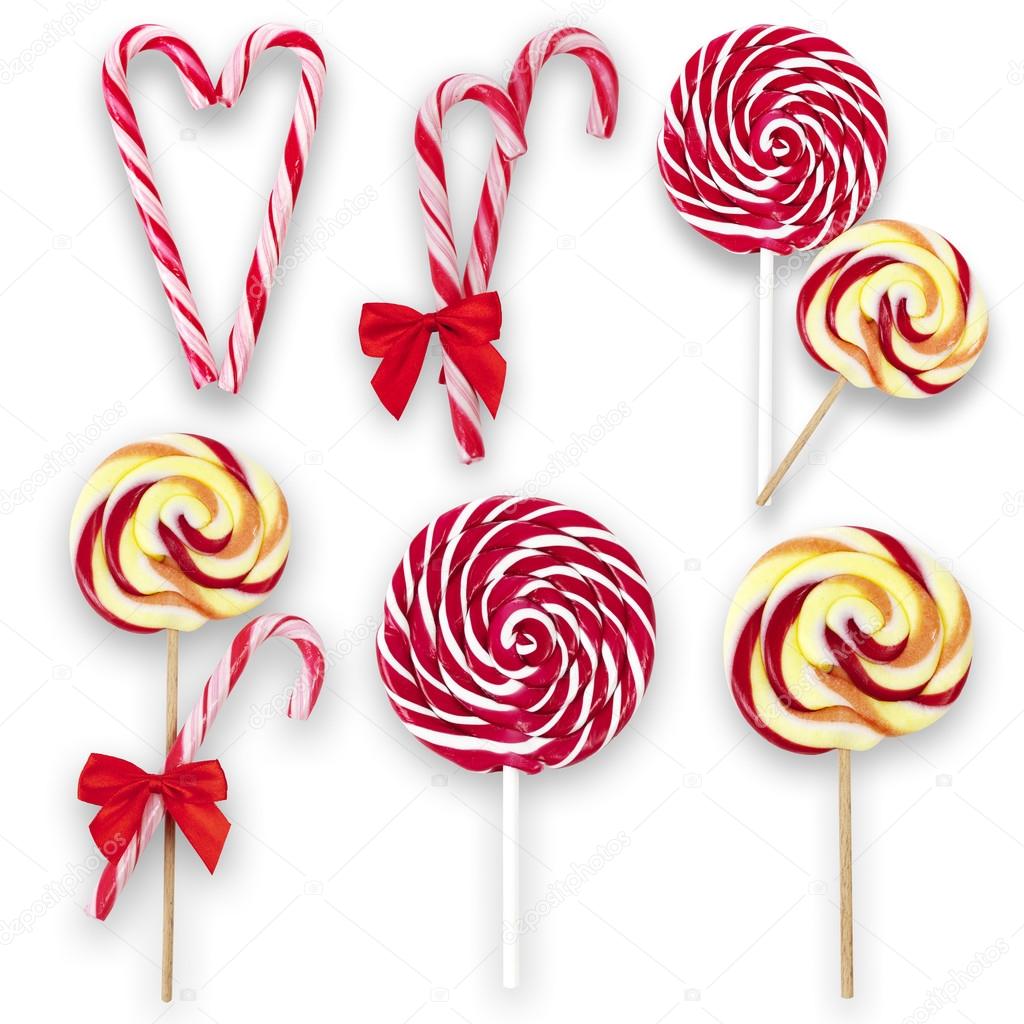 Lollipops and candy canes, collage Stock Photo by ©TunedIn61 85067754