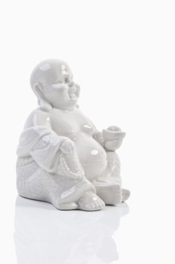 Buda, beyaz heykeli yakın çekim