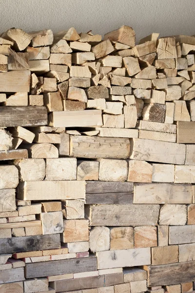 Close up of stacked fire wood — Stock Photo, Image