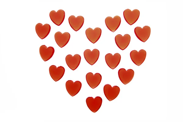 Corações em Forma de Coração, close-up — Fotografia de Stock