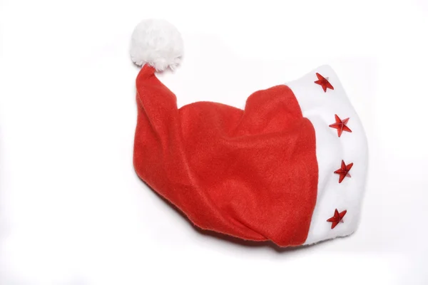 Kerstman hoed, verhoogde weergave — Stockfoto